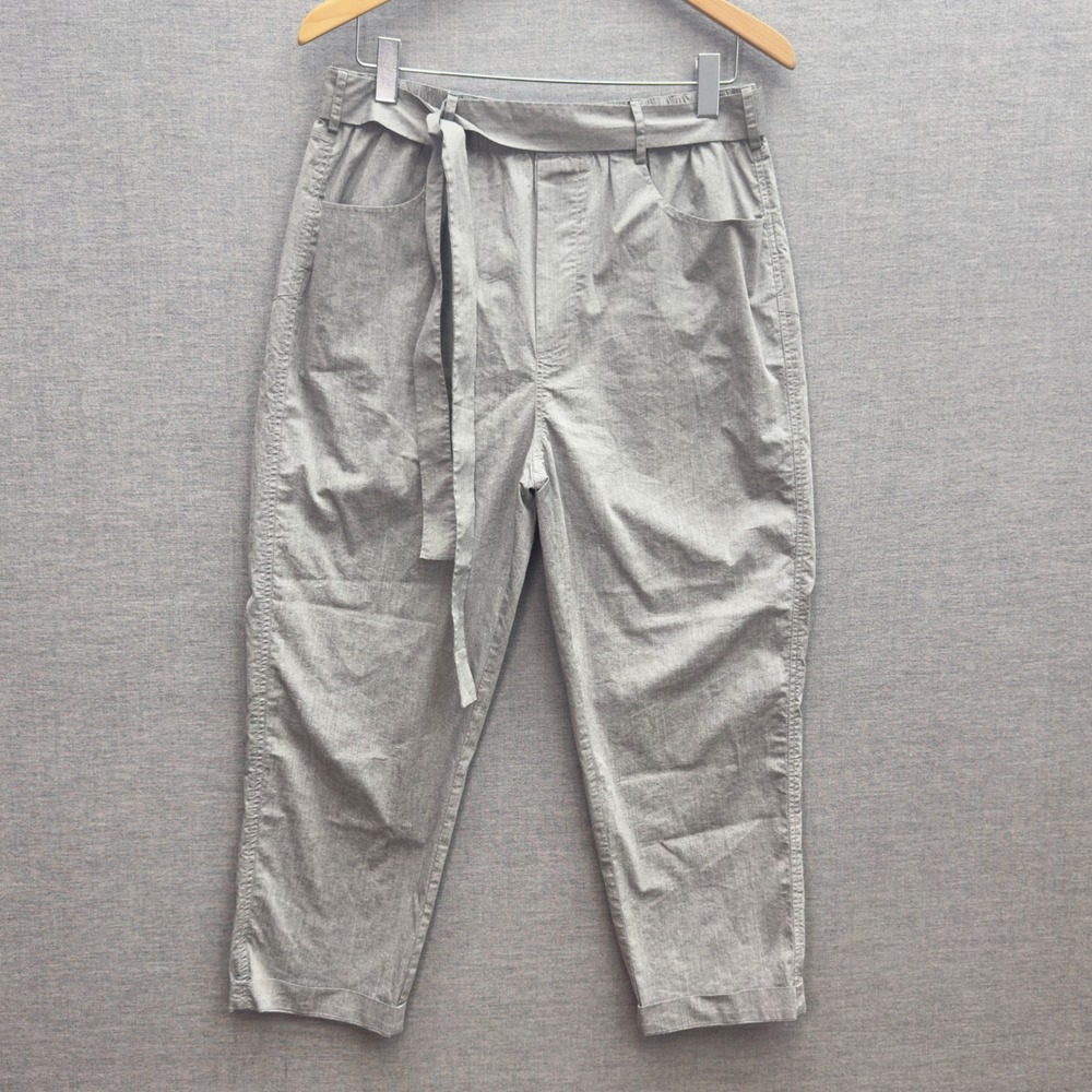 ORTTU Mens London Pants Gray Cropped Tapered Belted Elastic Waist‎ Size M